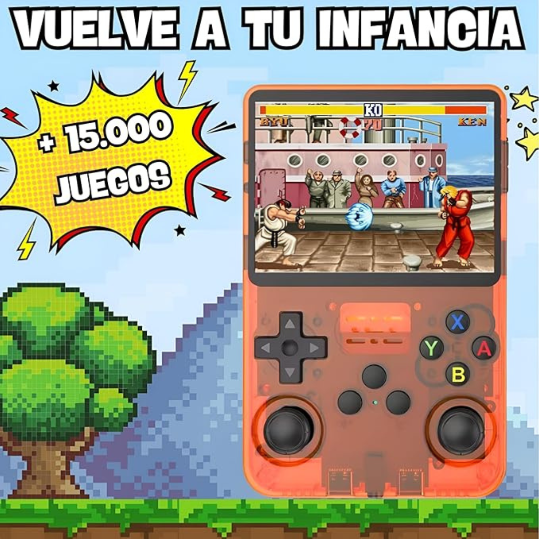 Consola de juegos portátil Retro con mas de 15000 juegos.